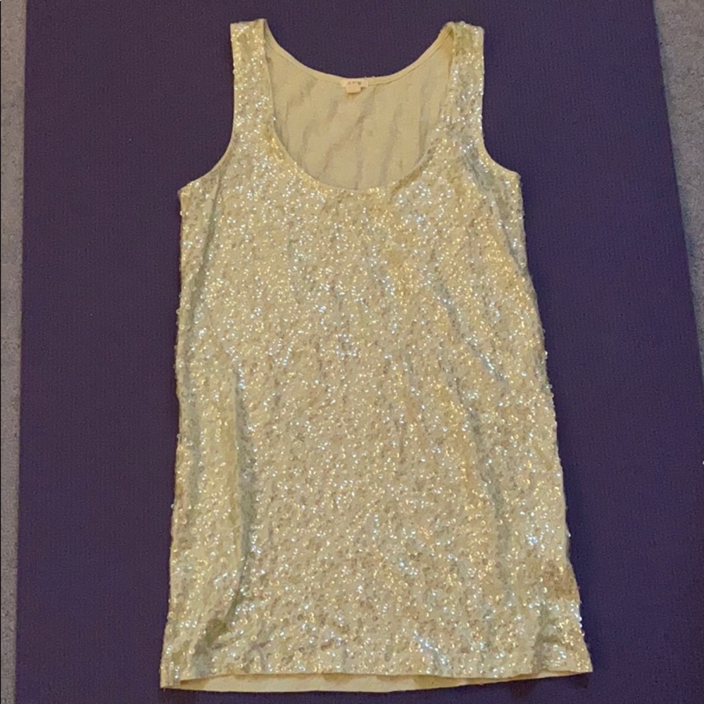 Jcrew XXS Sequined Top - Mint Green